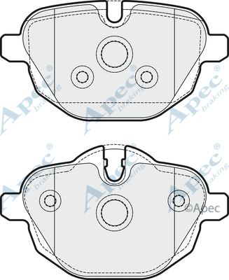APEC BRAKING Комплект тормозных колодок, дисковый тормоз PAD1752